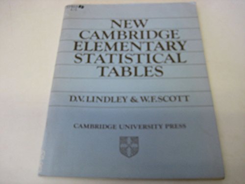 Cambridge Elementary Statistical Tables (9780521055642) by Lindley, D. V.; Miller, J. C. P.