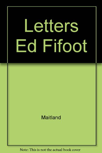 Letters Ed Fifoot (9780521056588) by Maitland