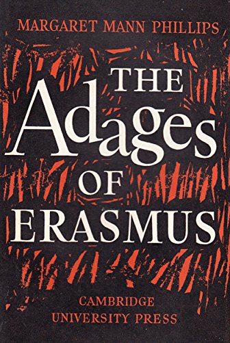 9780521059473: The 'Adages' of Erasmus: A Study with Translations