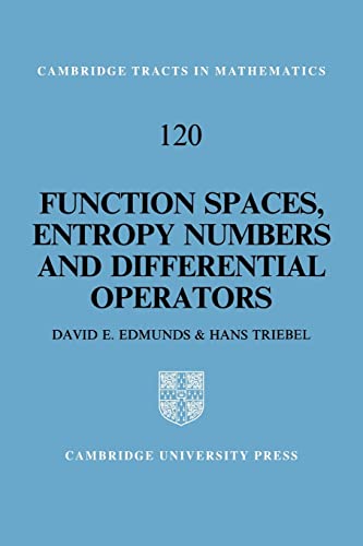 9780521059756: Function Spaces, Entropy Numbers: 120 (Cambridge Tracts in Mathematics, Series Number 120)