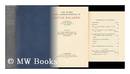 Imagen de archivo de The Works and Correspondence of David Ricardo (Volume 1): On the Principles of Political Economy and Taxation a la venta por Anybook.com