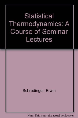 9780521062275: Statistical Thermodynamics: A Course of Seminar Lectures