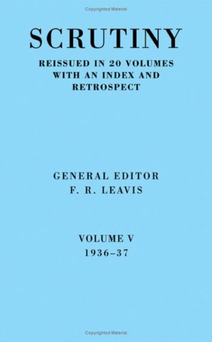 9780521062589: Scrutiny: A Quarterly Review vol. 5 1936-37: Volume 5, 1936–37