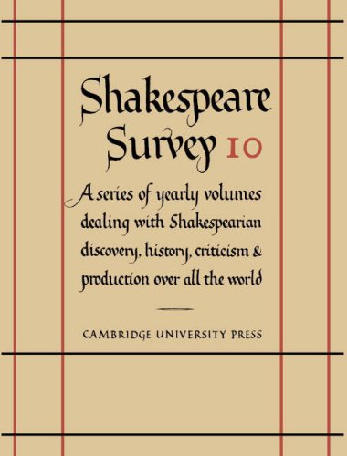 Stock image for SHAKESPEARE SURVEY, VOL 10 for sale by Neil Shillington: Bookdealer/Booksearch