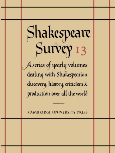 Beispielbild fr Shakespeare Survey : King Lear zum Verkauf von Better World Books