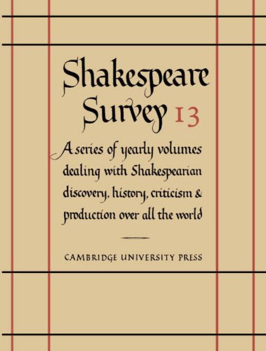 9780521064262: Shakespeare Survey: Volume 13, King Lear (Shakespeare Survey, Series Number 13)
