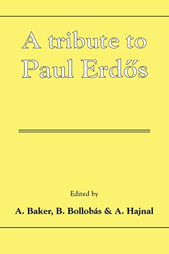 Imagen de archivo de A TRIBUTE TO PAUL ERDOS a la venta por Basi6 International