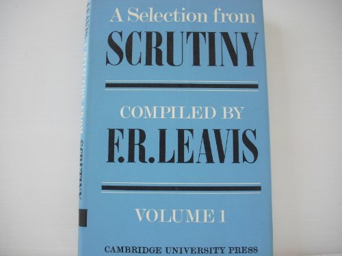 9780521069533: A Selection from Scrutiny: Volume 1