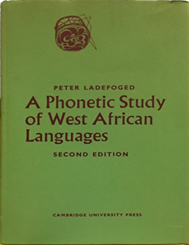 Stock image for Phonetic Study of West African Languages for sale by Better World Books: West