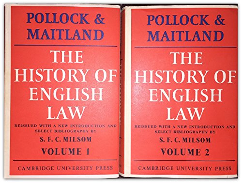 Imagen de archivo de THE HISTORY OF ENGLISH LAW BEFORE THE TIME OF EDWARD I. VOLUME II a la venta por Second Story Books, ABAA