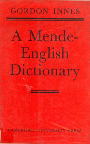 Beispielbild fr A Mende-English Dictionary zum Verkauf von dsmbooks