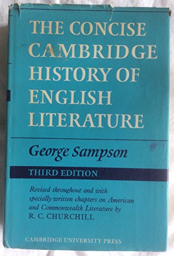 Stock image for The Concise Cambridge History of English Literature for sale by Concordia Books