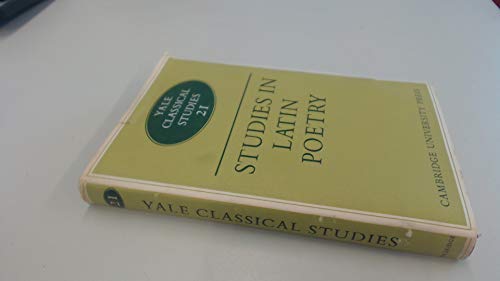 Beispielbild fr Studies in Latin Poetry. Volume XXI (Yale Classical Studies) zum Verkauf von Cambridge Rare Books