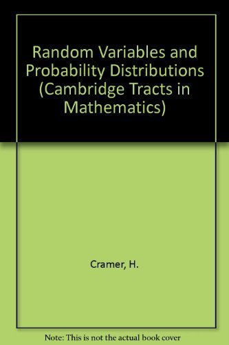 9780521076852: Random Variables and Probability Distributions (Cambridge Tracts in Mathematics, Series Number 36)