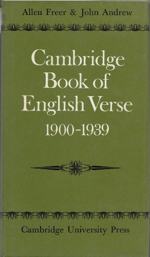 Stock image for Cambridge Book English Verse for sale by Better World Books