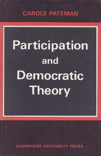 Imagen de archivo de Participation and Democratic Theory a la venta por Better World Books