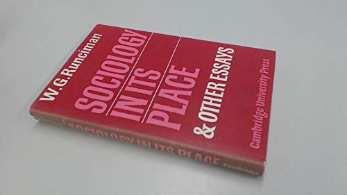 Beispielbild fr Sociology in its Place, and Other Essays. zum Verkauf von Plurabelle Books Ltd