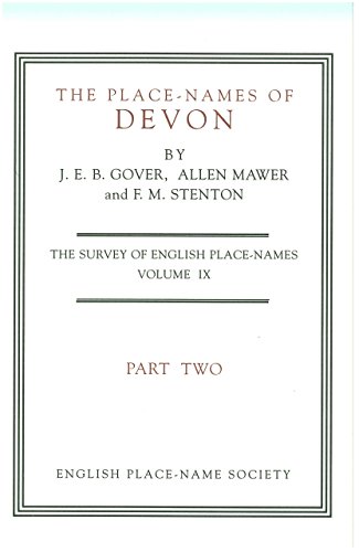 Beispielbild fr English Place-Name Society : Volume 9, the Place-Names of Devon, Part 2 zum Verkauf von Better World Books Ltd