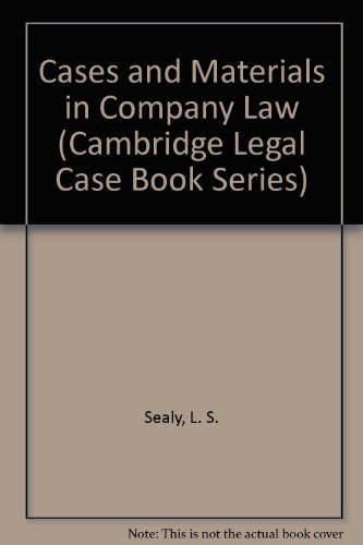 9780521081177: Cases and Materials in Company Law