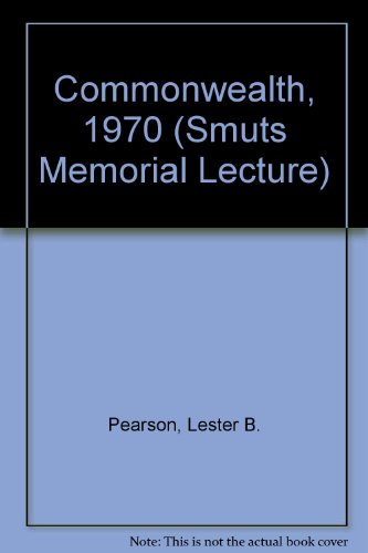 Commonwealth,1970 (9780521081481) by Lester B. Pearson