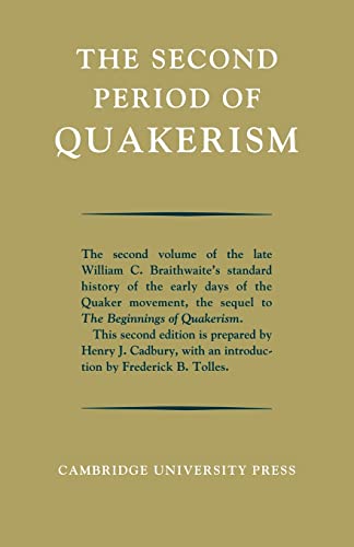 9780521082327: The Second Period of Quakerism