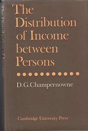 Stock image for The Distribution of Income Between Persons for sale by Wonder Book