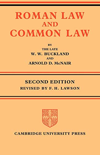 Imagen de archivo de Roman Law and Common Law: A Comparison in Outline a la venta por Lucky's Textbooks