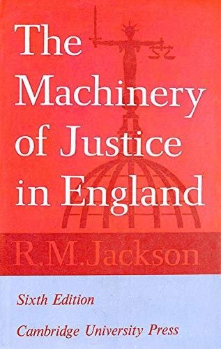 Imagen de archivo de The Machinery of Justice in England [Sixth Edition] a la venta por gearbooks