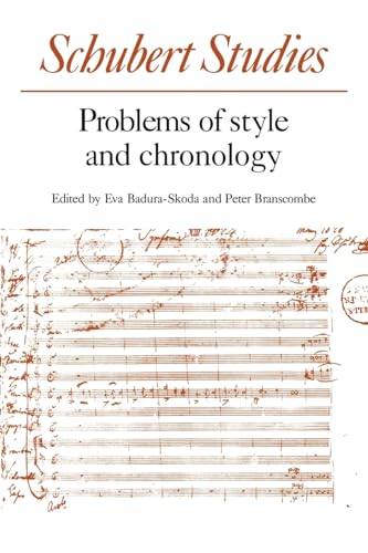 9780521088725: Schubert studies: Problems of Style and Chronology