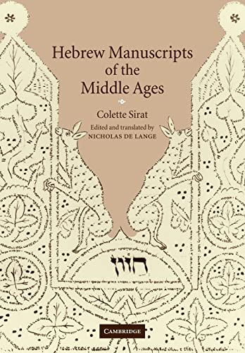 9780521090230: Hebrew Manuscripts of the Middle Ages