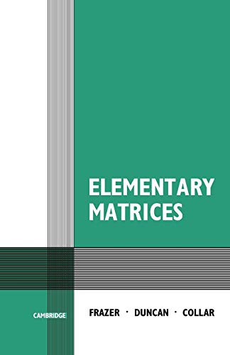 Stock image for Elementary Matrices for sale by Labyrinth Books
