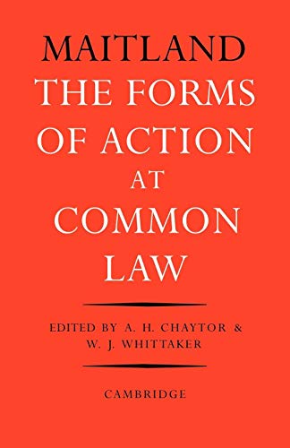 Beispielbild fr The Forms of Action at Common Law: A Course of Lectures zum Verkauf von ThriftBooks-Dallas