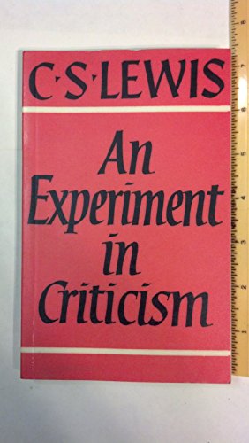 9780521093507: An Experiment in Criticism