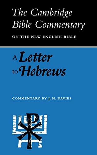 9780521094085: CBC: A Letter to Hebrews