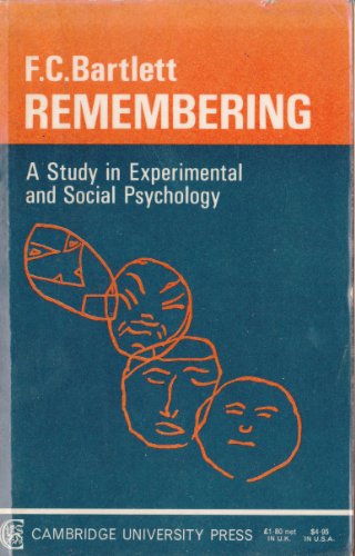 Imagen de archivo de Remembering: A Study in Experimental and Social Psychology a la venta por ThriftBooks-Dallas