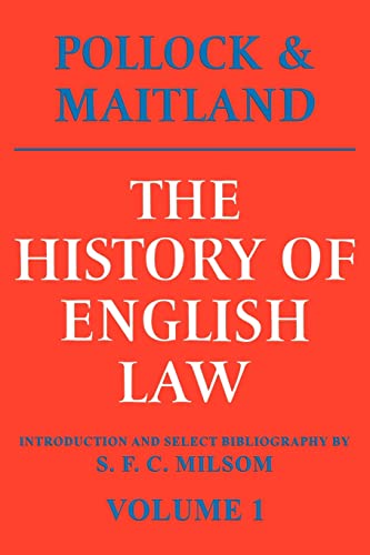 9780521095150: The History of English Law, Volume 1: Before the Time of Edward I
