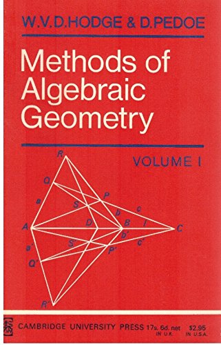 9780521095204: Methods of Algebraic Geometry: Volume 1