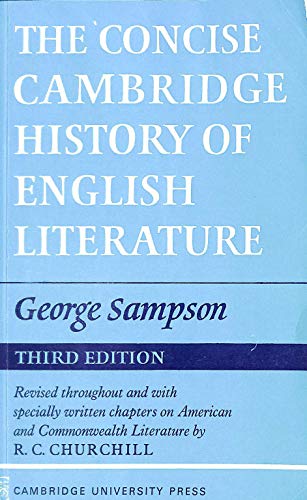 Beispielbild fr The Concise Cambridge History of English Literature zum Verkauf von Better World Books