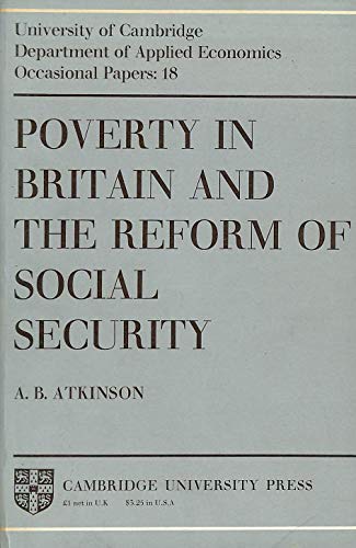 9780521096072: Poverty in Britain and the Reform of Social Security: 18 (Department of Applied Economics Occasional Papers, Series Number 18)