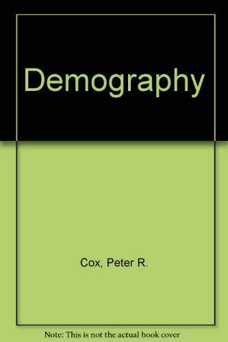 Stock image for Demography for sale by Hackenberg Booksellers ABAA