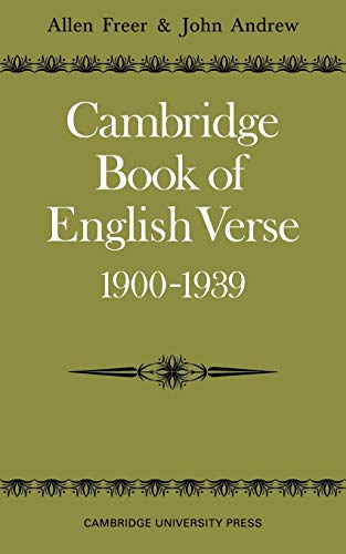 Beispielbild fr Cambridge Book of English Verse 1900-1939. zum Verkauf von Antiquariat Dr. Christian Broy