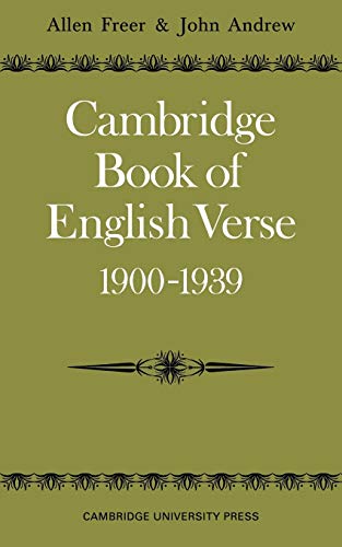 Stock image for Cambridge Book of English Verse 1900-1939 for sale by Chiron Media