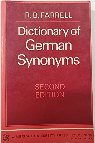 9780521096331: Dictionary of German Synonyms