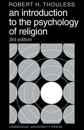 Imagen de archivo de AN INTRODUCTION TO THE PSYCHOLOGY OF RELIGION a la venta por Neil Shillington: Bookdealer/Booksearch
