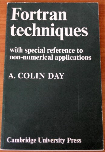 Stock image for Fortran Techniques with Special Reference to Non-numerical Applications for sale by WorldofBooks