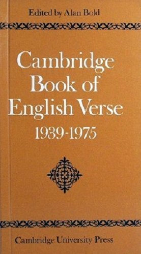 Stock image for Cambridge Book of English Verse 1939-1975 for sale by Goldstone Books