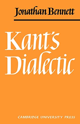 Beispielbild fr Kants Dialectic zum Verkauf von ThriftBooks-Atlanta