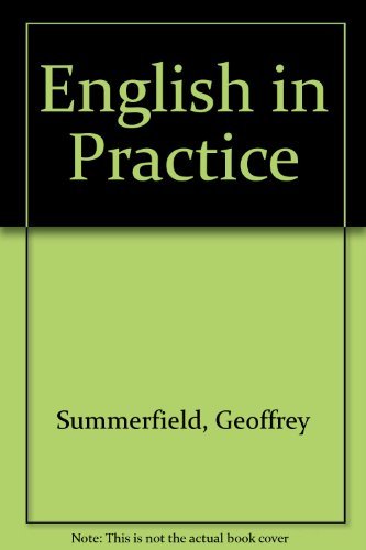 Stock image for English in Practice. Secondary English Departments at Work for sale by Antiquariat Smock