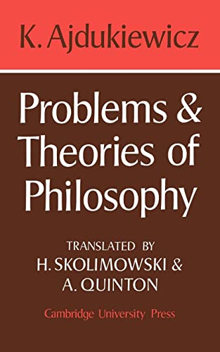 Beispielbild fr Problems and Theories of Philosophy zum Verkauf von Works on Paper