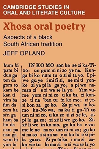 Beispielbild fr Xhosa Oral Poetry: Aspects of a Black South African Tradition zum Verkauf von Anybook.com